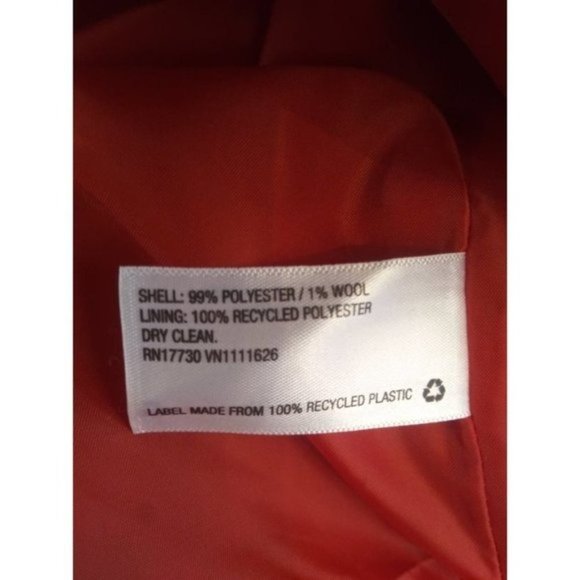 Women's SIZE M A New Day Duffel Overcoat Orange Shade NWT - Picture 5 of 9